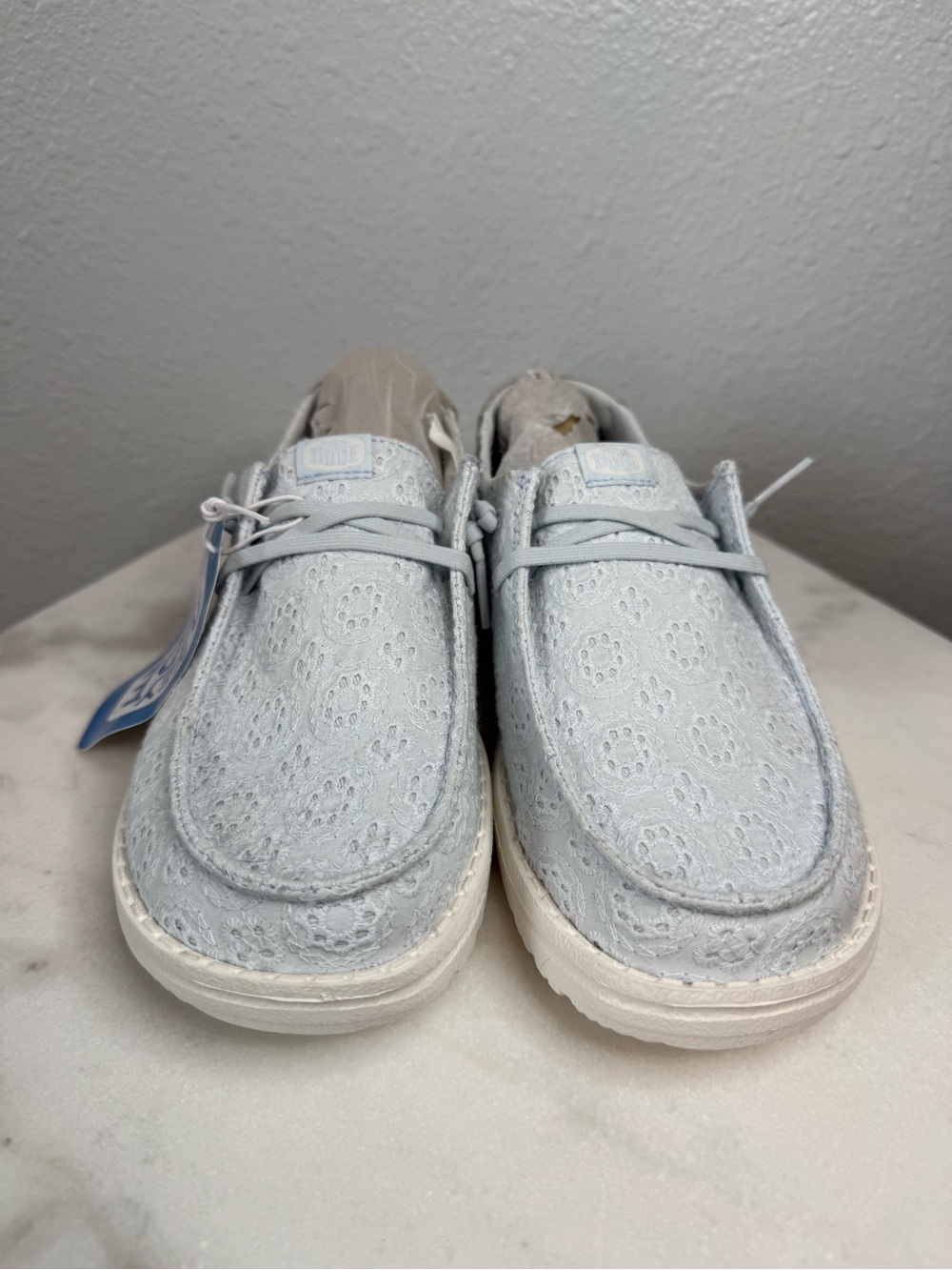 Hey Dude Wendy Eyelet Lace Ancient Blue Sneakers Women’s 6 NWT